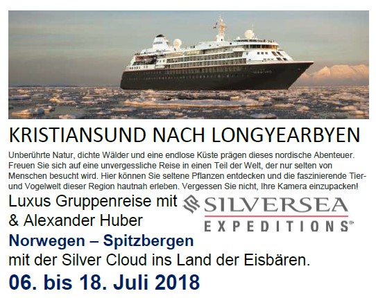 Silversea Spitzbergen Norwegen minus 3330,-  € pro&nbsp;Person